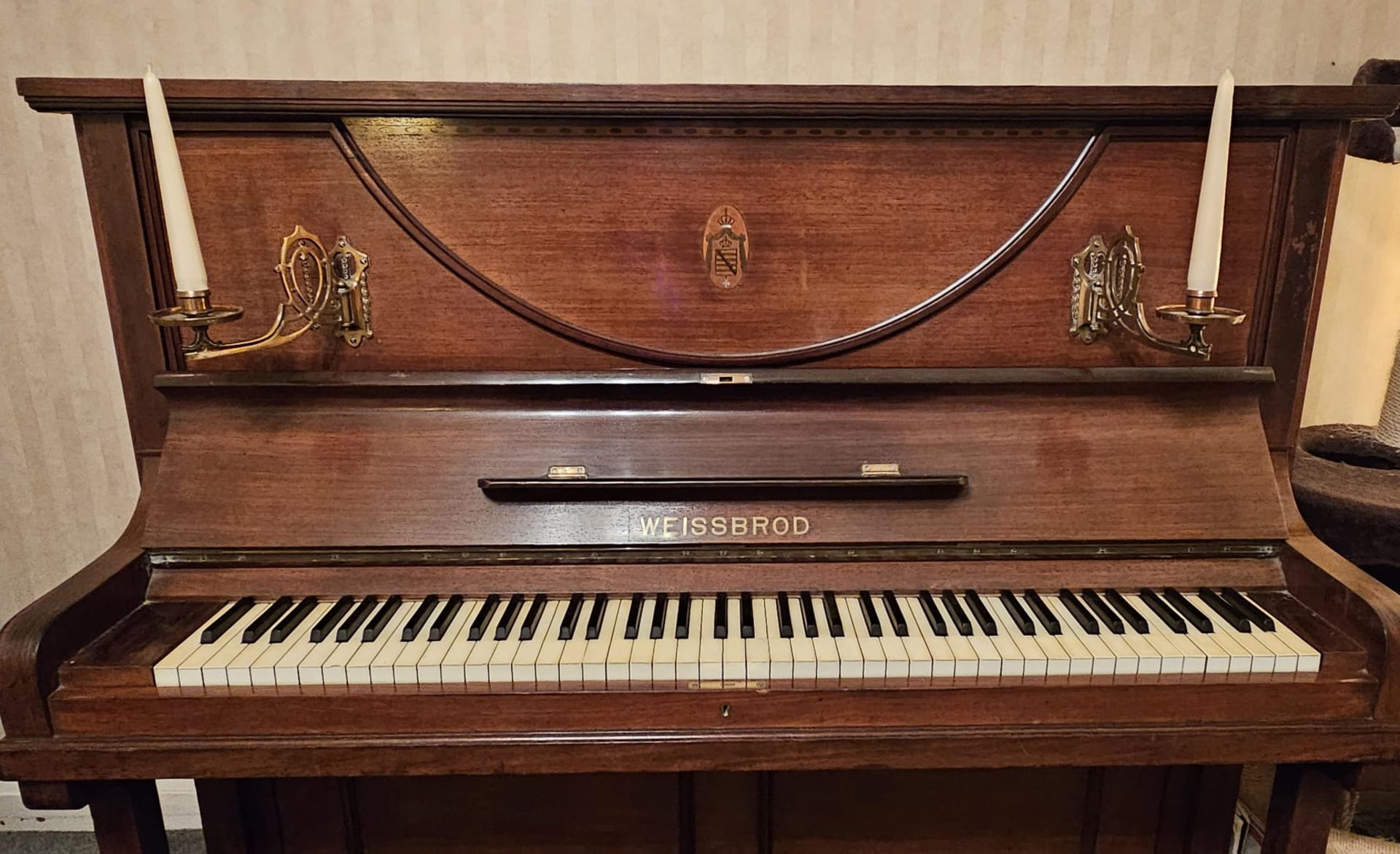 Weissbrod Upright Piano with 12642 Stamped Inside. Collection in Leeds. NO VAT.