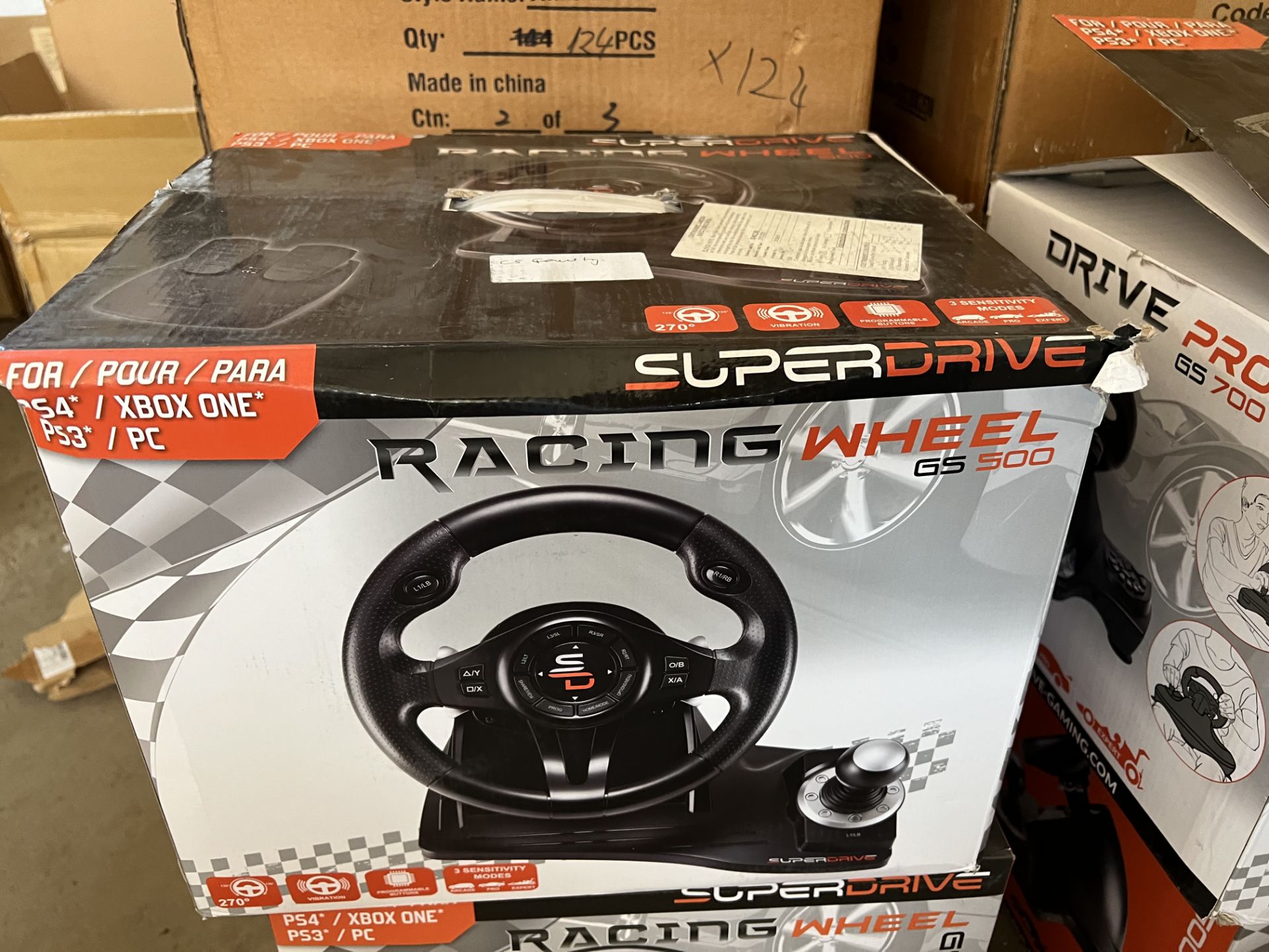 RAW RETURN -SUBSONIC GS500 Drive Pro Sport Wheel & Pedals - PS4/PS3/XBOX ONE/PC/SWITCH -RRP NEW £75!