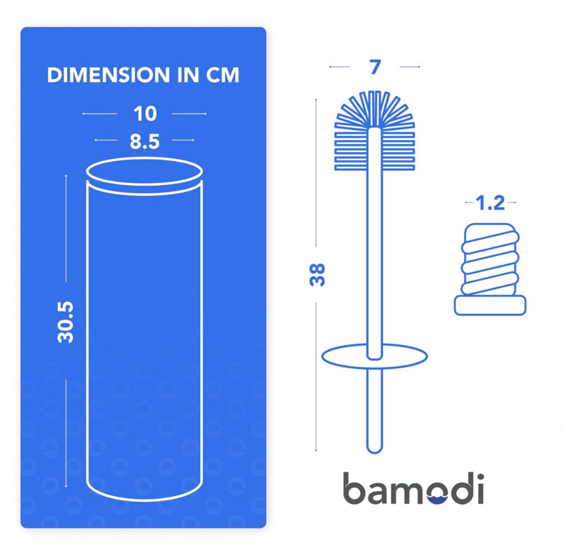 5 x Bamodi Toilet Brushes - Mixed Colours  - (NEW) - RRP Â£75+ ! - Bild 11 aus 15