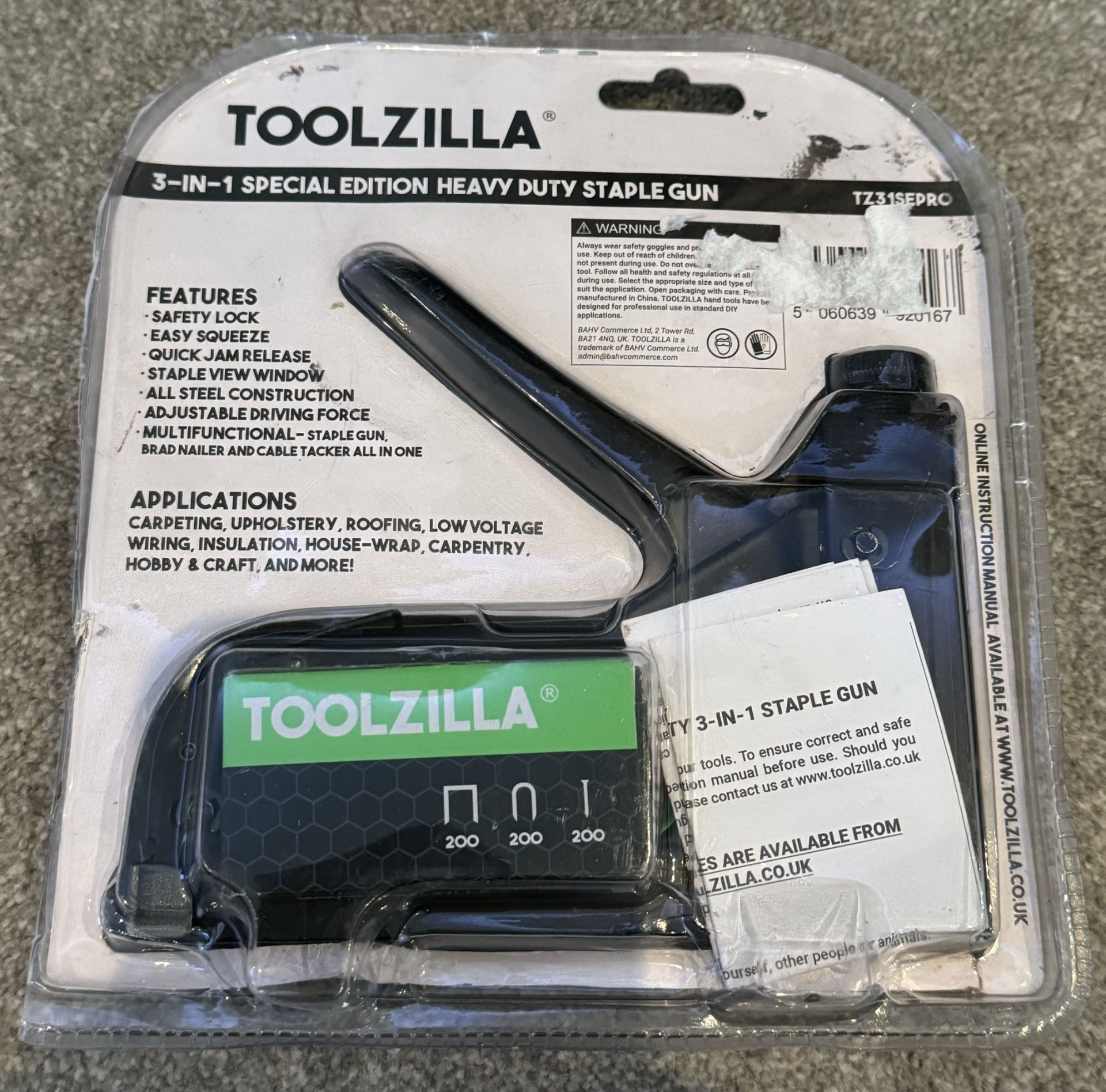 RAW RETURN - Toolzilla 3-in-1 Special Ed Heavy Duty Staple Gun - Bild 3 aus 3