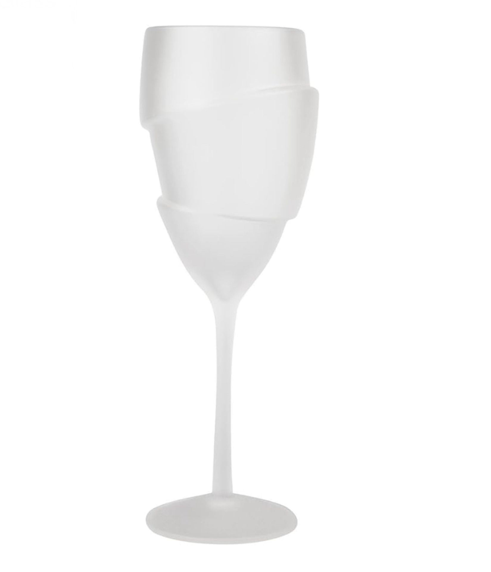 Drunk Wine Glass in Frosted Glass - Brand New & Boxed - RRP Â£18.99 - Bild 5 aus 5