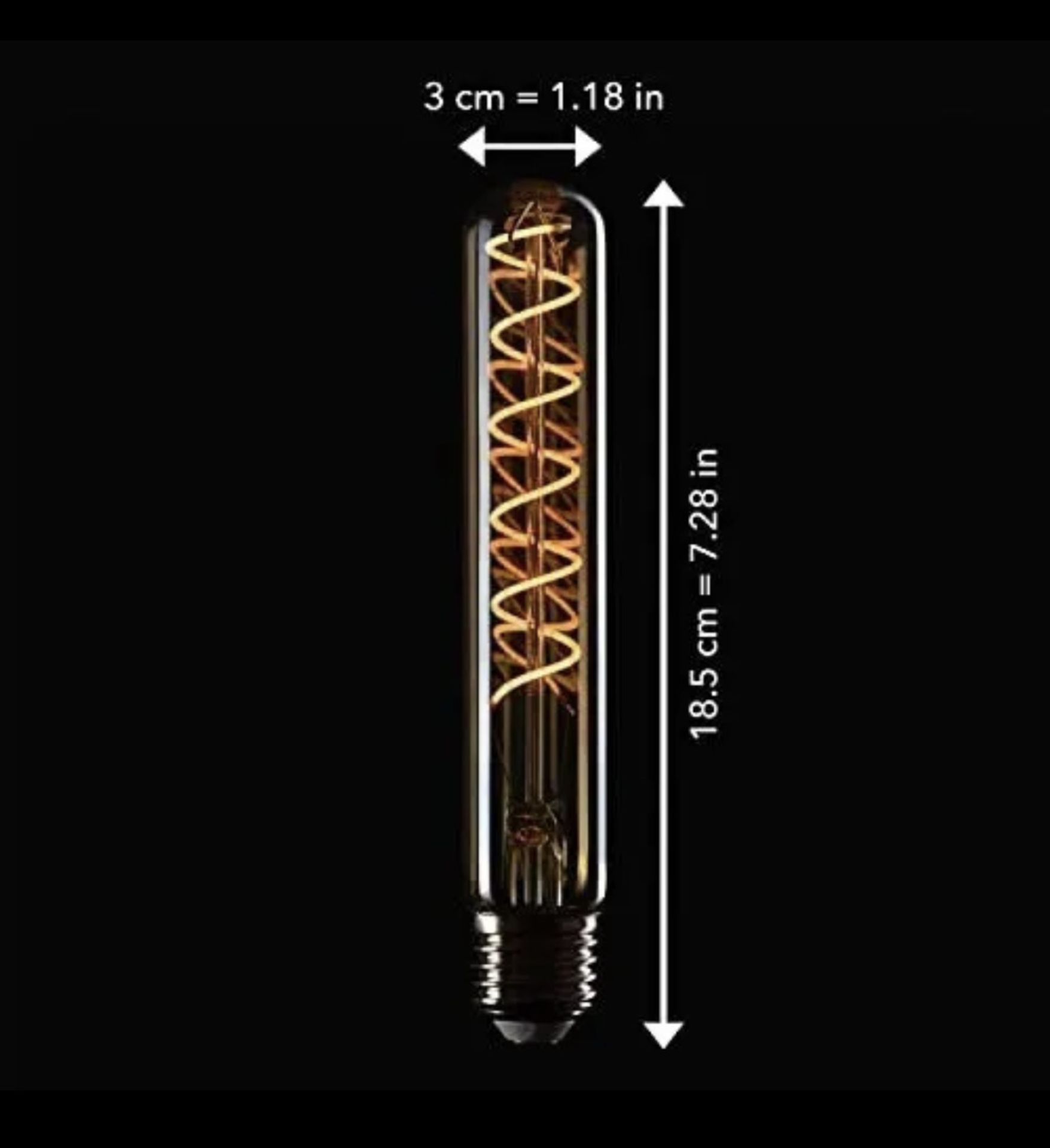 12 x CROWN LED Edison Flat Pipe Lightbulb 4W/40W Warm White - NEW & BOXED - BIG RRP! - Bild 6 aus 7