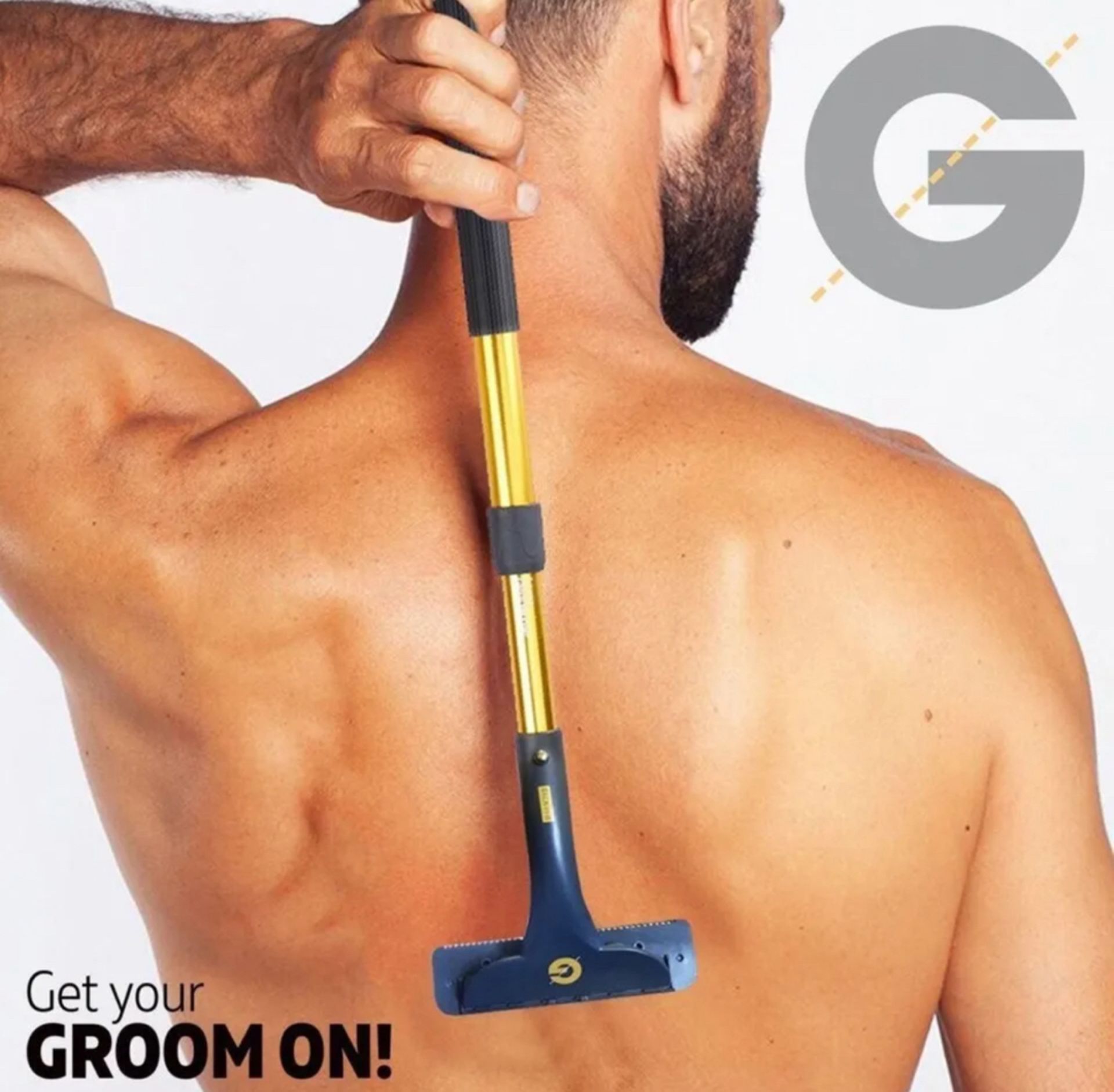 Groomarang 'Back In It' Back Shaver and Body Hair Removal Device - NEW -  RRP Â£23 - Bild 3 aus 7