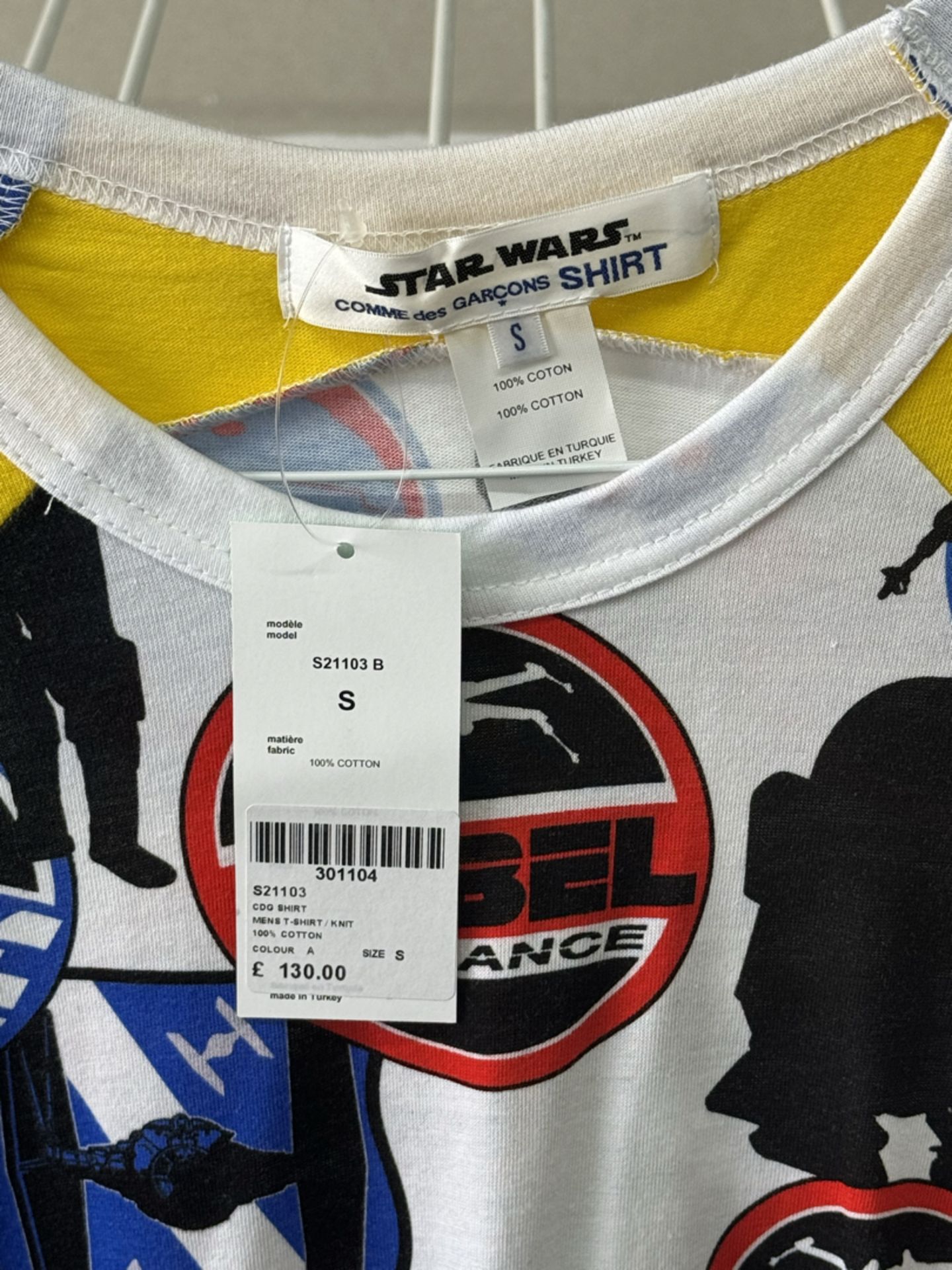 Comme Des Garcons Mens Star Wars T-Shirt - New with Tags - Size Small (/medium) - RRP £130 - NO VAT! - Image 2 of 3