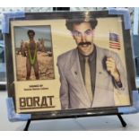 BORAT MOVIE PRESENTATION, HAND SIGNED BY â€˜SACHA BARON COHENâ€™ WITH COA - NO VAT!