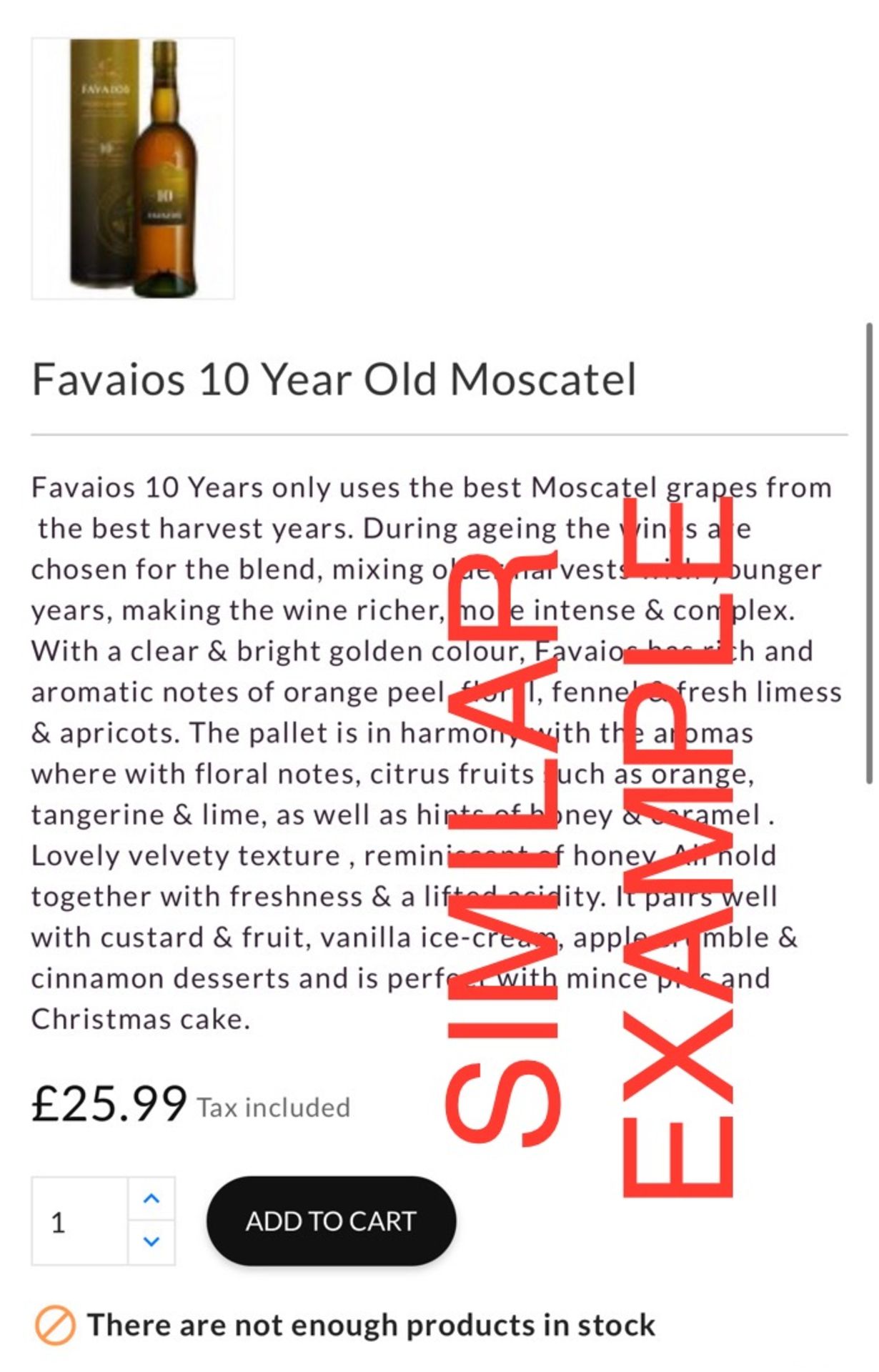Favaios 10 Year Old Moscatel - New in Box - Image 3 of 3