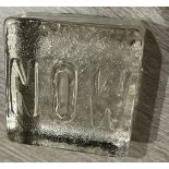 Glass â€˜NOWâ€™ Licensed Reproduction Art Glass Decorative Paperweight