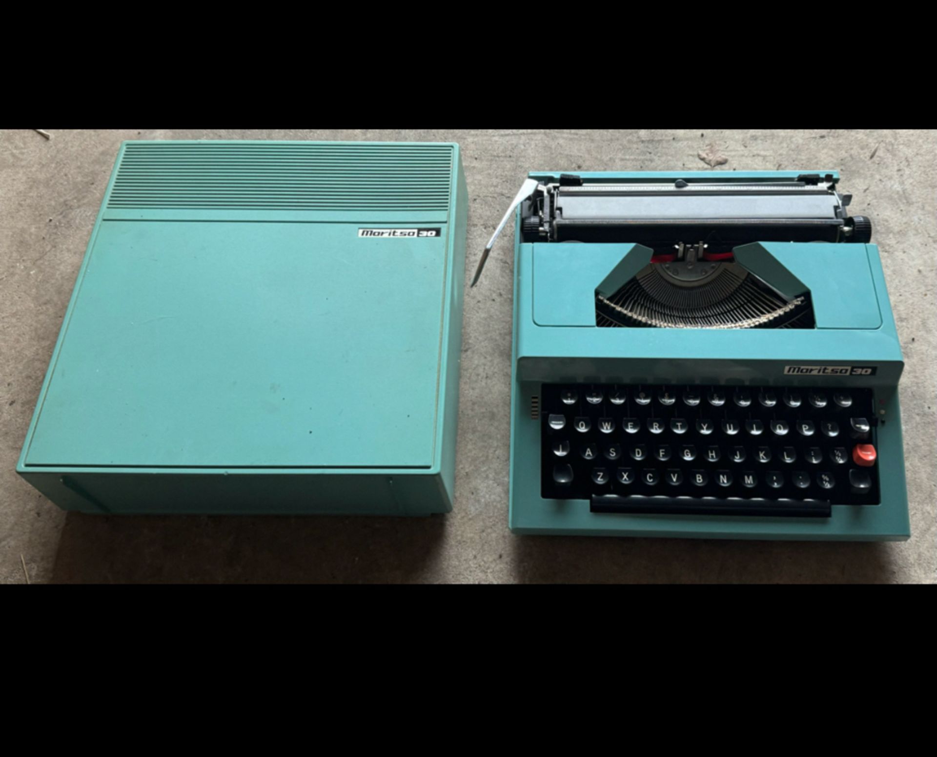 Vintage Blue Maritsa 30 Portable Typewriter in Case - Workshop Find, Untested