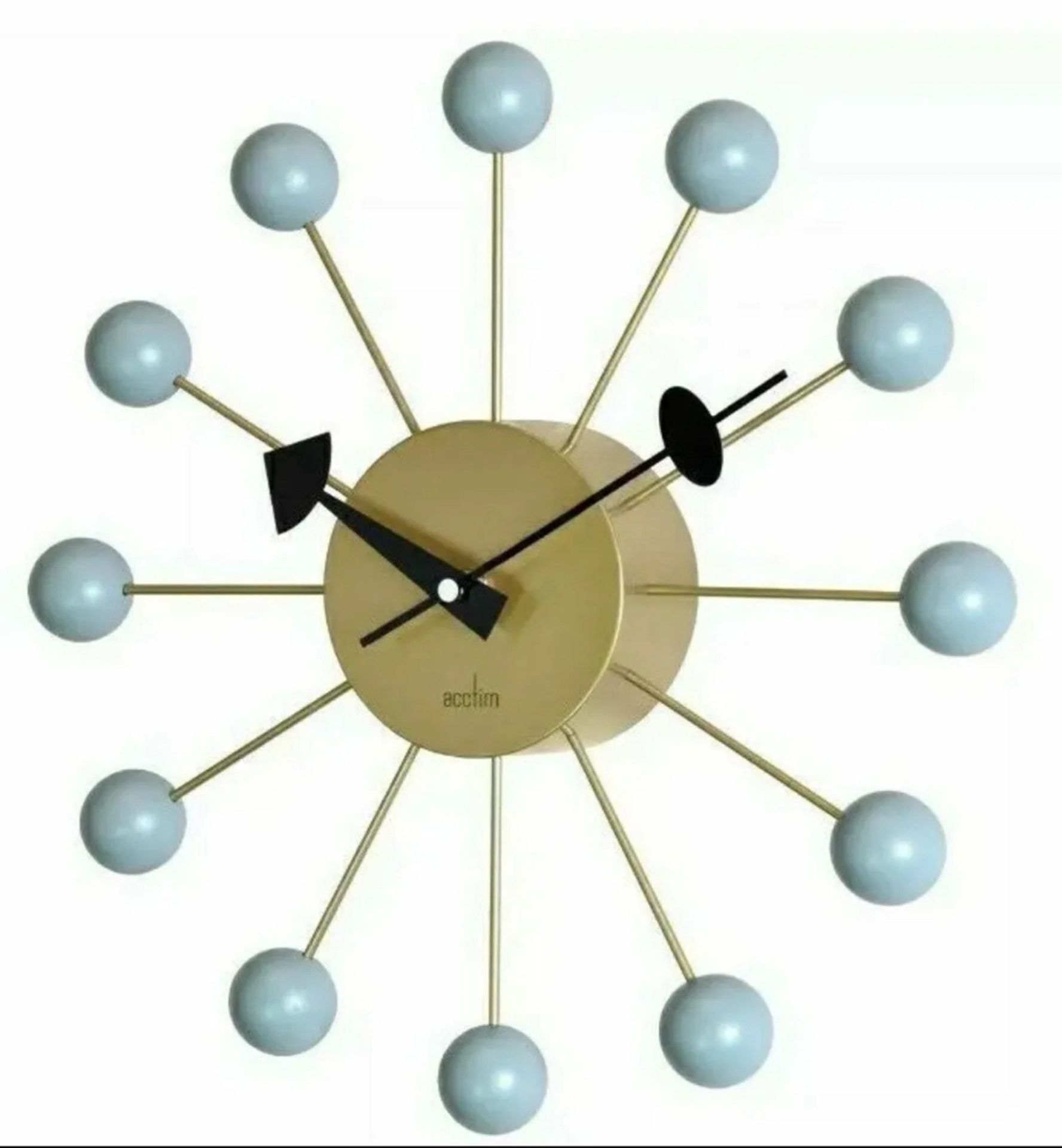 33cm Wall Spoke Clock in Brass Haze by Acctim - BRAND NEW - RRP Â£30+ - NO VAT! - Image 2 of 2