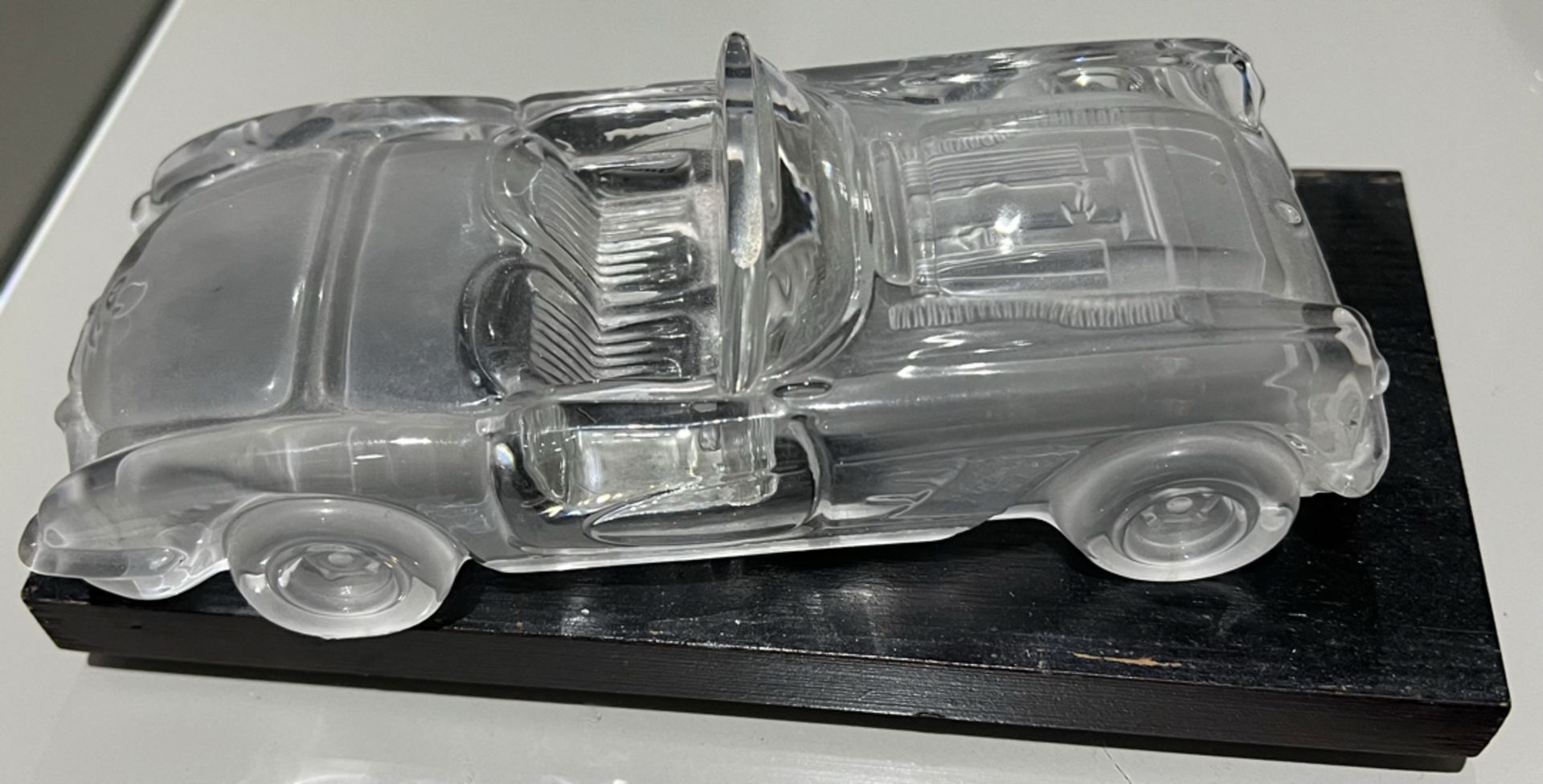 Hofbauer 1959 Corvette Glass Crystal Car Display with Base - Bild 2 aus 3