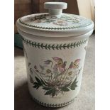 20th Century Ceramics: Portmeirion "Botanic Garden" Wild Rose Bread Bin