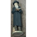 Authentic 12â€ Antique LLADÃ“ Nao 1982 Figurine Porcelain Ornament of Rabbi / Jewish Scholar