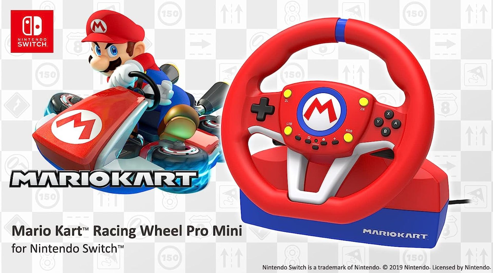 RAW RETURN - HORI Mario Kart Racing Wheel Pro Mini for Nintendo Switch - RRP NEW Â£64.99 EACH ! - Image 10 of 10