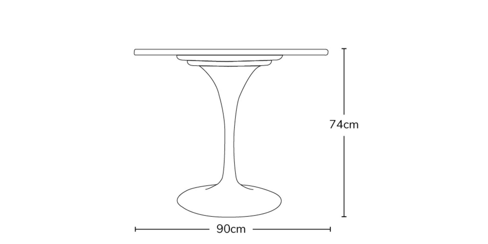 Tulip Eero Saarinen Inspired Table, 90cm - NEW - Image 5 of 9