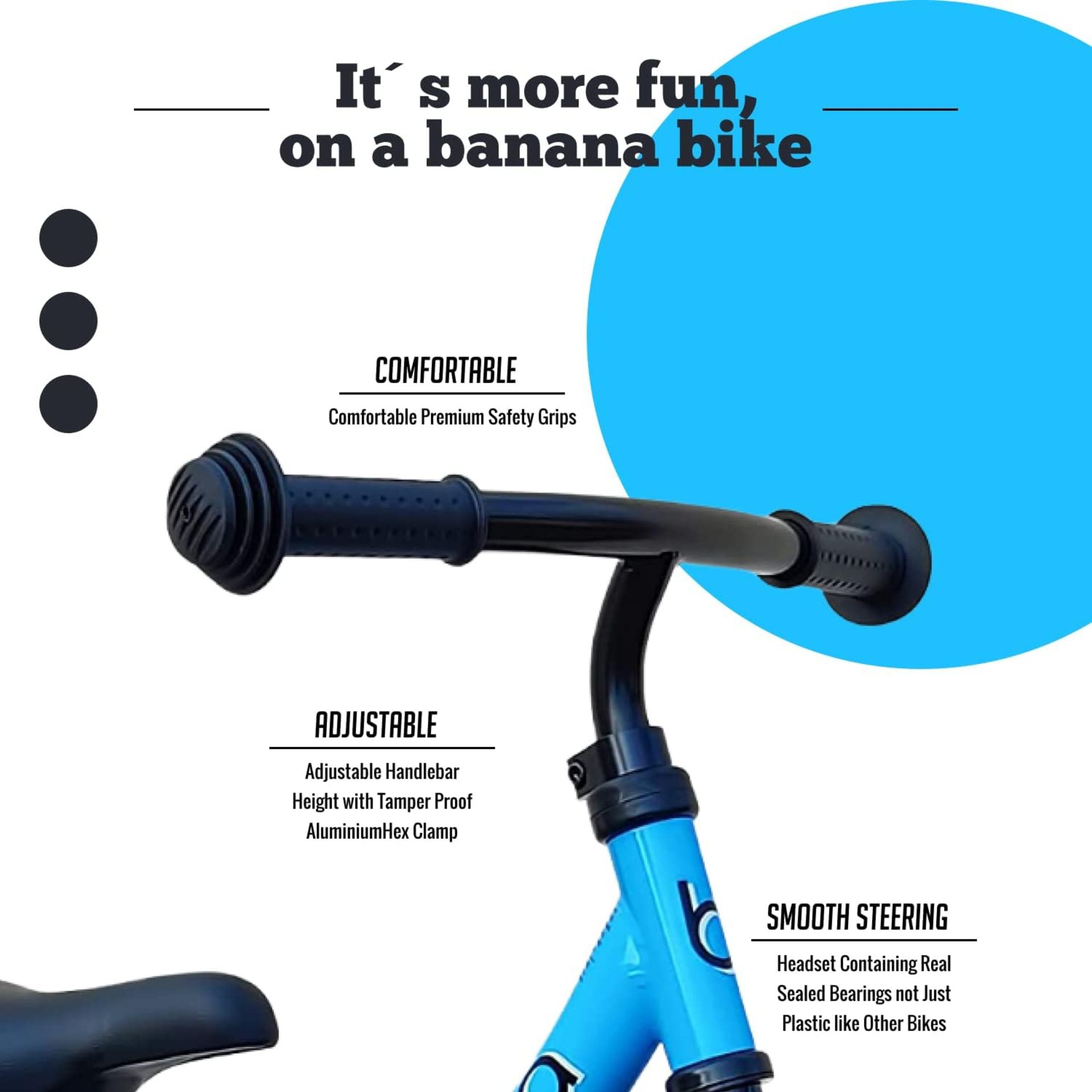 Banana Balance Bike - Lightweight Toddler No Pedal Training Bike - (NEW) - RRP Â£61.99 ! - Image 10 of 11