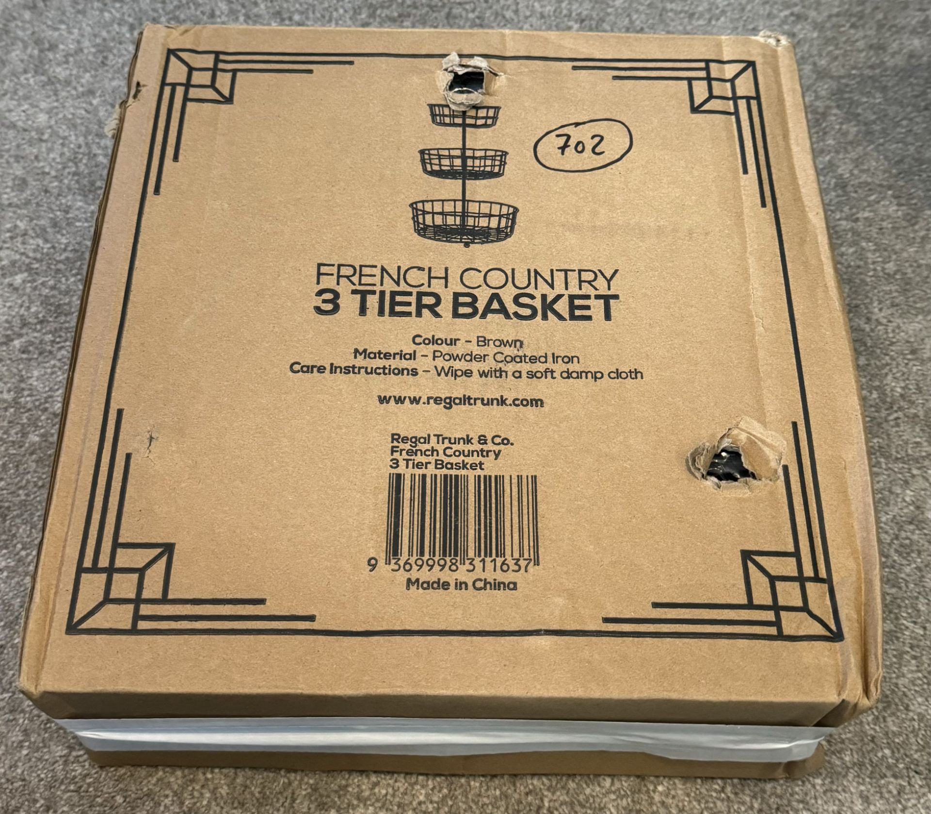 RAW RETURN - Regal Trunk & Co 3 Tier Country Basket - Image 2 of 2