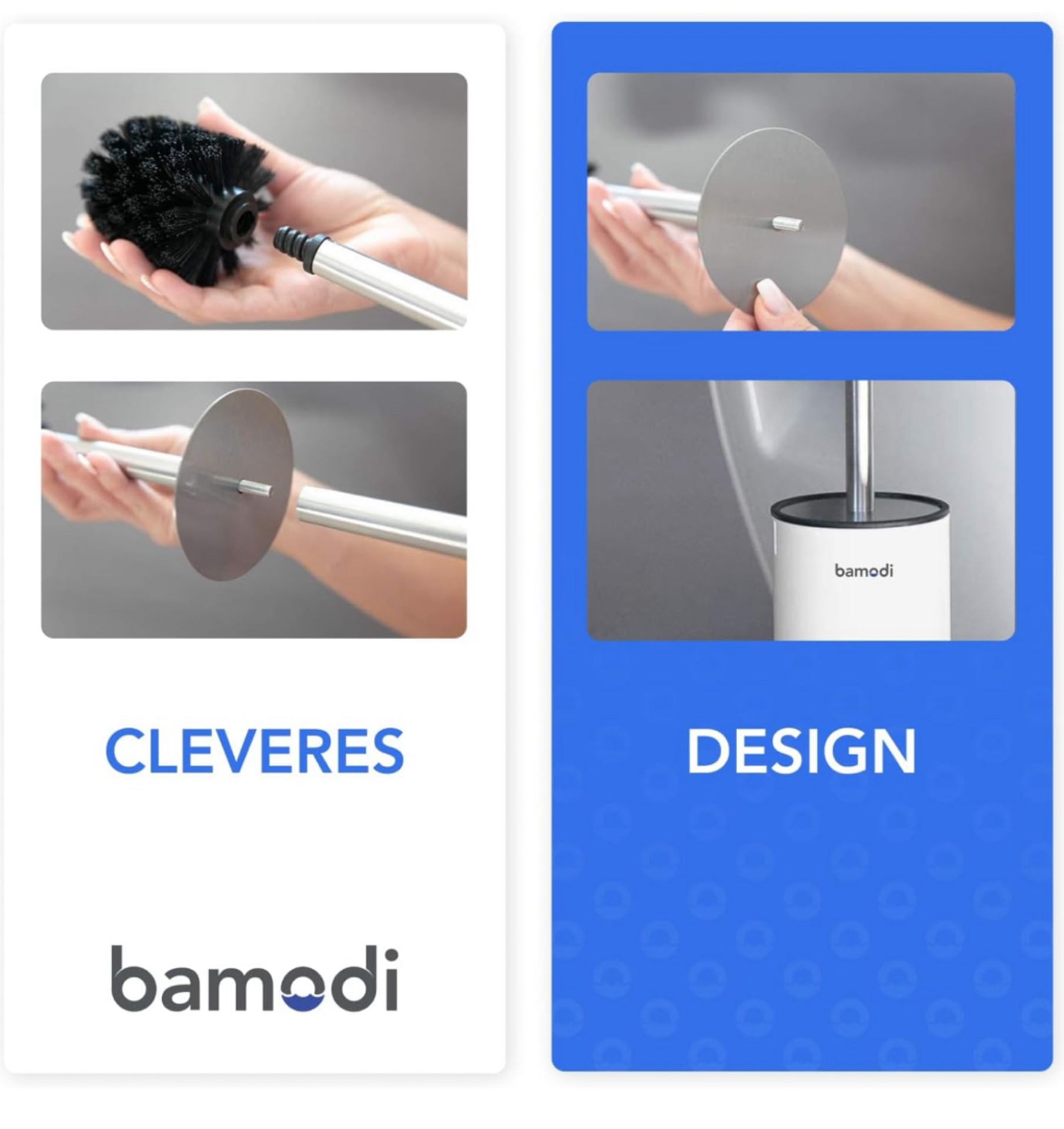 5 x Bamodi Toilet Brushes - Mixed Colours  - (NEW) - RRP Â£75+ ! - Bild 13 aus 15