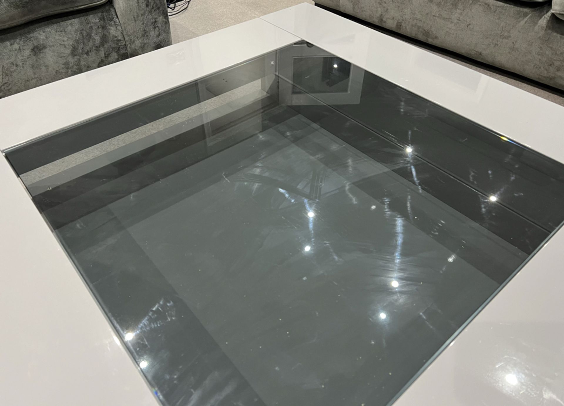 Quatropi Design Studios 682E Square Glass Topped Modern Grey Coffee Table - RRP Â£575 - Image 6 of 7