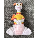 Disney FIGMENT DRAGON PVC Figure Cake Topper Toy - Rare 1982 HONG KONG