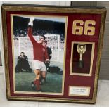 HAND SIGNED ‘SIR GEOFF HURST’ 1966 WORLD CUP TROPHY PRESENTATION WITH COA - NO VAT!