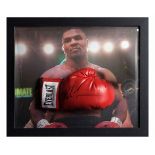 EVERLAST FRAMED BOXING GLOVE, HAND SIGNED BY ‘MIKE TYSON’ WITH COA - NO VAT!