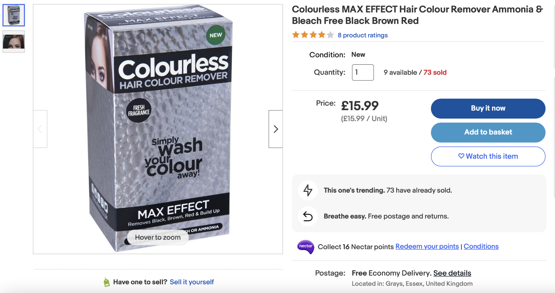 10 x Revolution London Colourless Max Effect Hair Colour Remover - RRP Â£159.90 !