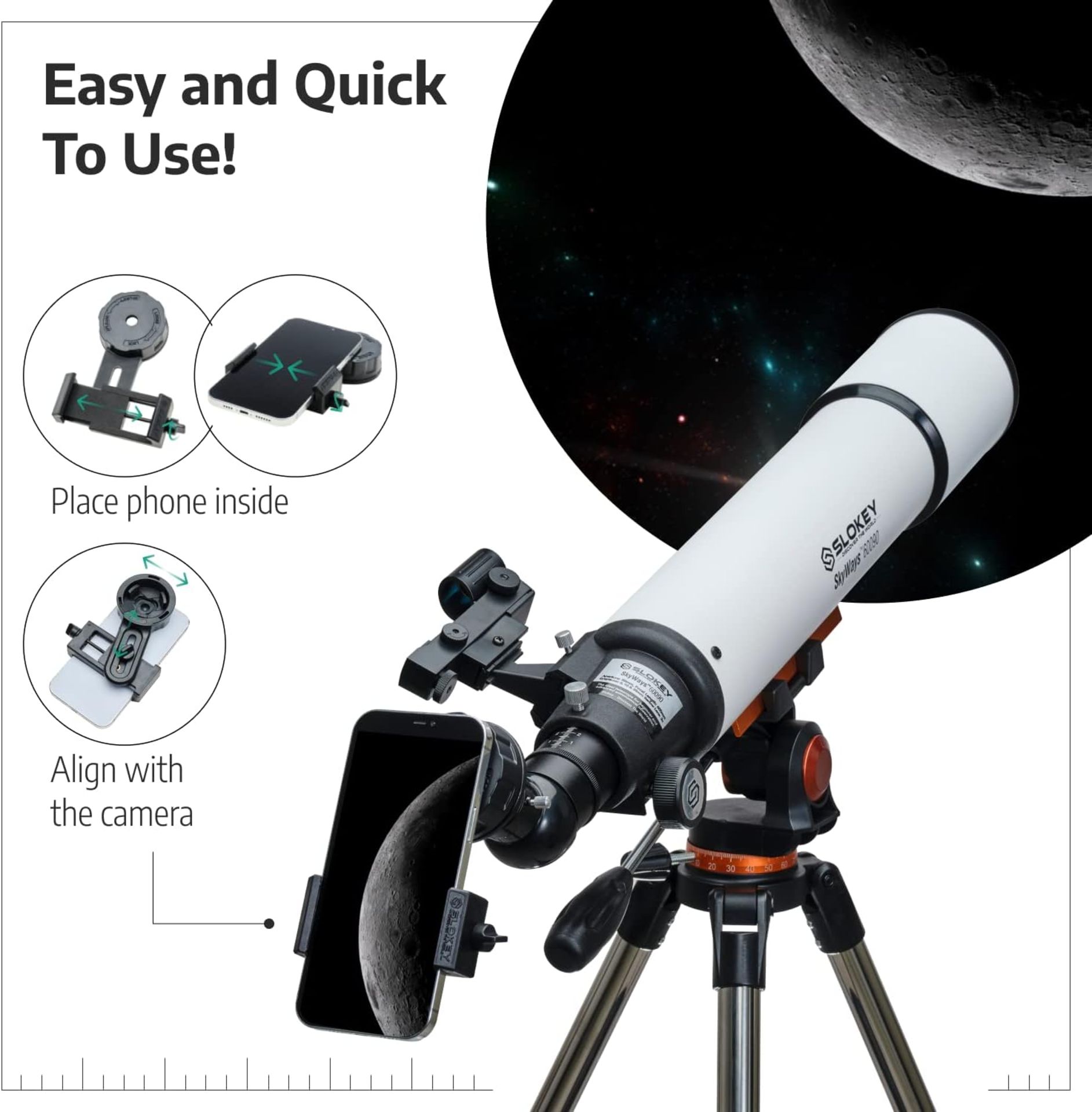 Slokey 60090 SKYWAYS TELESCOPE FOR ASTRONOMY WITH ACCESSORIES (NEW) - AMAZON PRICE Â£299.99! - Image 7 of 9