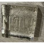 Glass â€˜NOWâ€™ Licensed Reproduction Art Glass Decorative Paperweight - NO VAT !