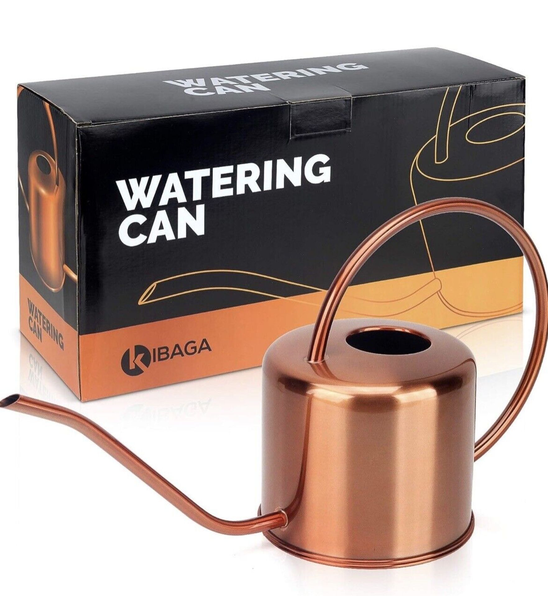 2 x KIBAGA Gold 1.2L Retro Watering Cans  (NEW) - RRP Â£45.90+ !