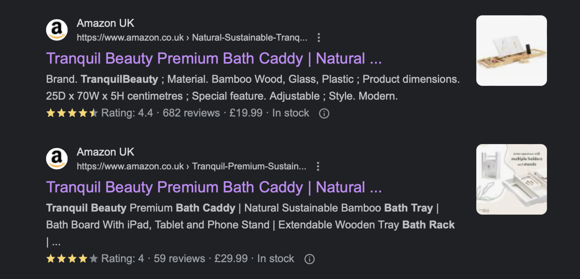 Tranquil Beauty Bath Caddy/Tray Natural Sustainable Bamboo - (NEW) - RRP Â£20+! - Bild 3 aus 10