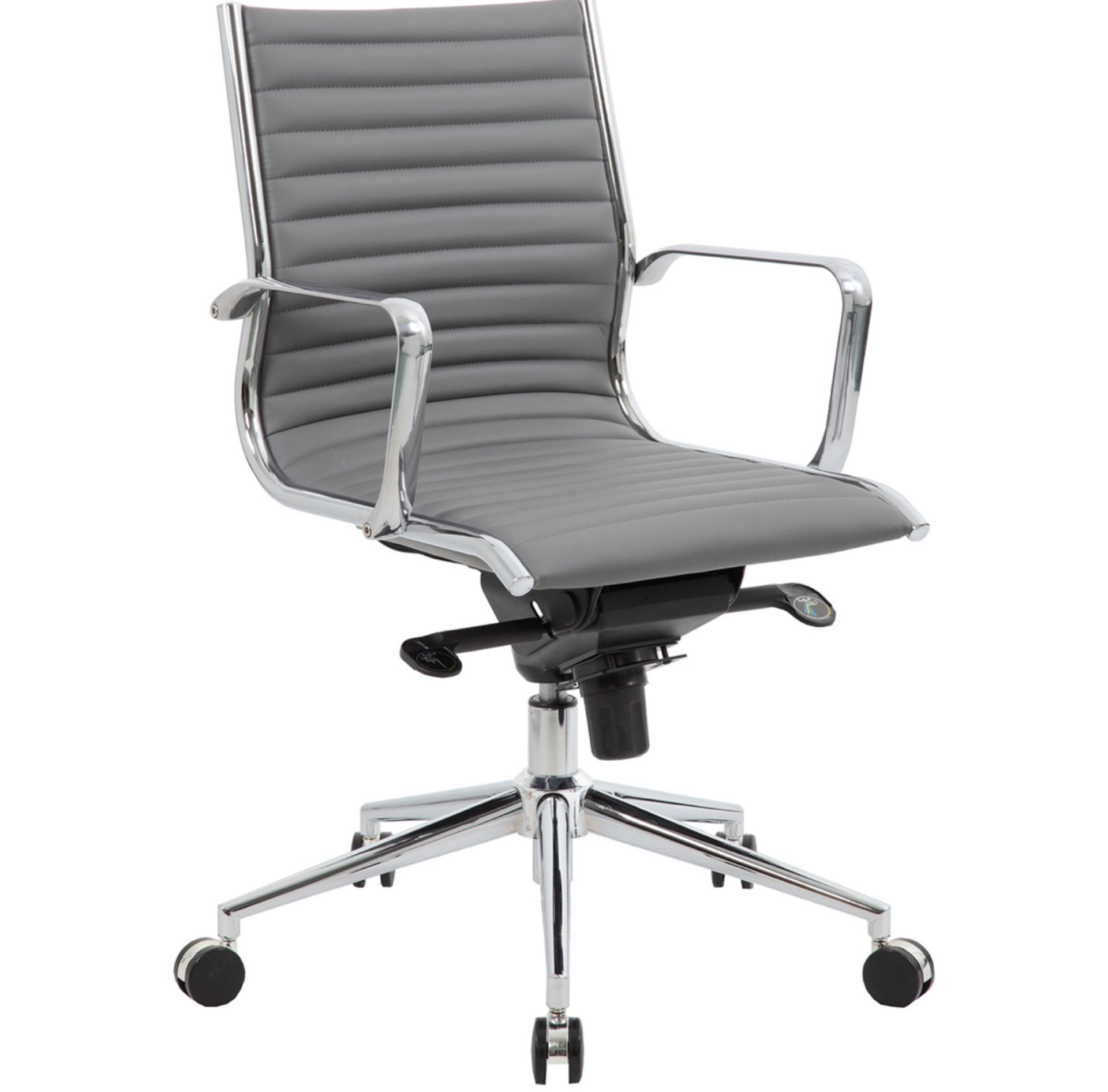 Abbey Medium Back Leather Office Chair - Perfect Condition - https://www.officefurnitureonline.co.uk