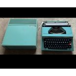Vintage Blue Maritsa 30 Portable Typewriter in Case - Workshop Find, Untested - NO VAT !