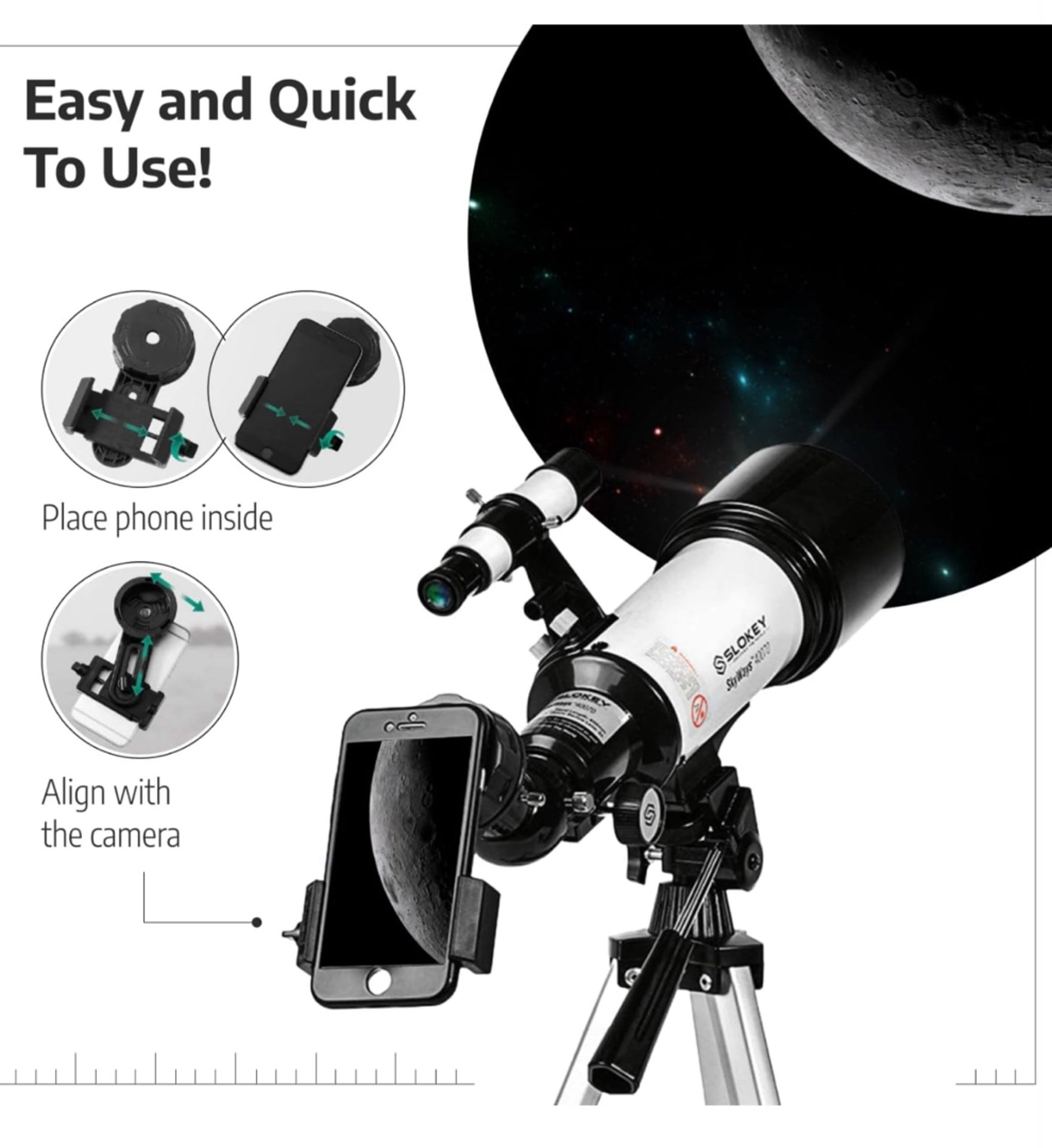 Slokey 40070 SKYWAYS TELESCOPE FOR ASTRONOMY WITH ACCESSORIES (NEW) - AMAZON PRICE Â£129.99! - Image 8 of 9
