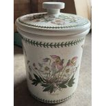 20th Century Ceramics: Portmeirion "Botanic Garden" Wild Rose Bread Bin - NO VAT !