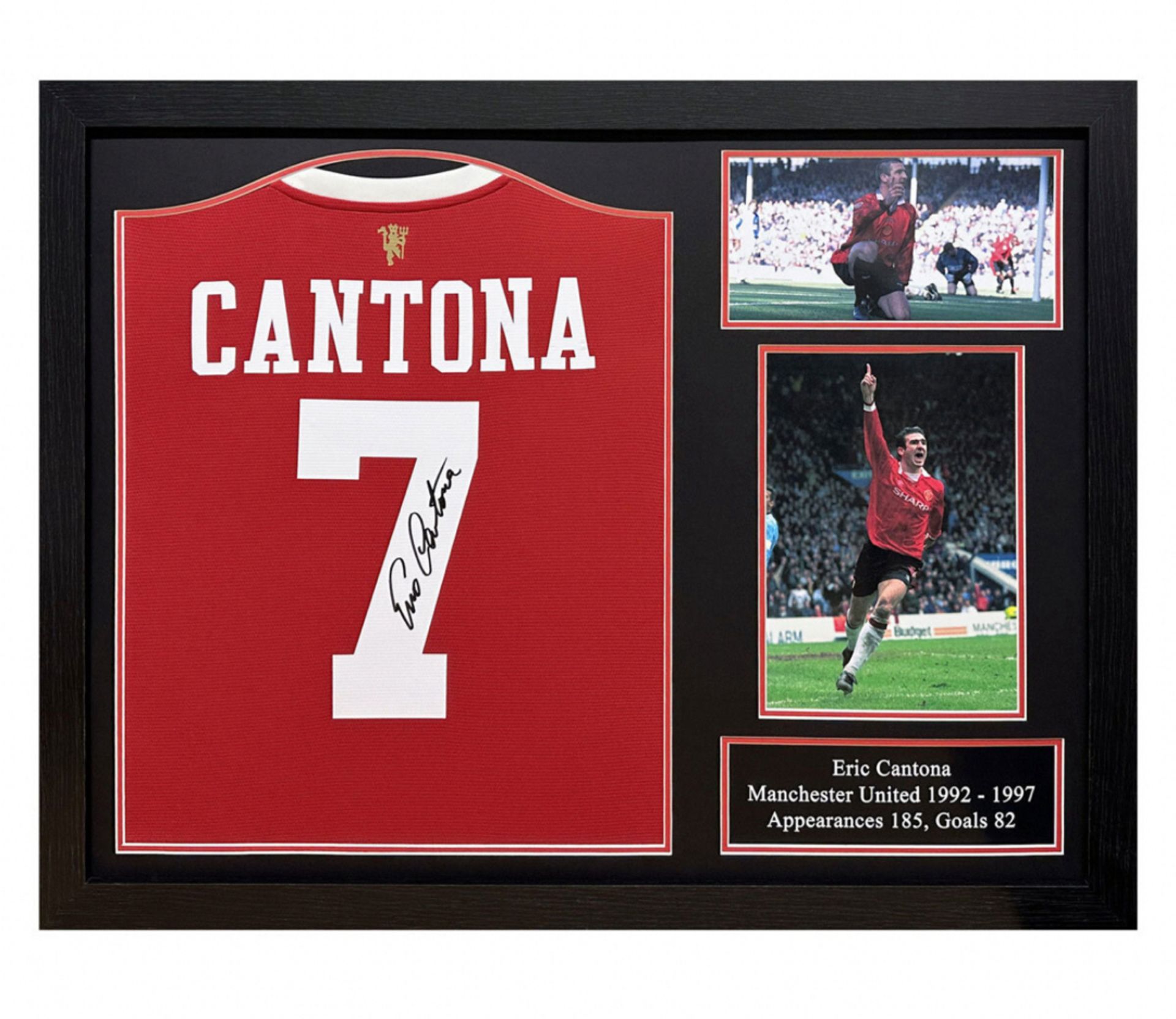 Eric Cantona Signed and Framed Manchester United Shirt with COA - NO VAT !