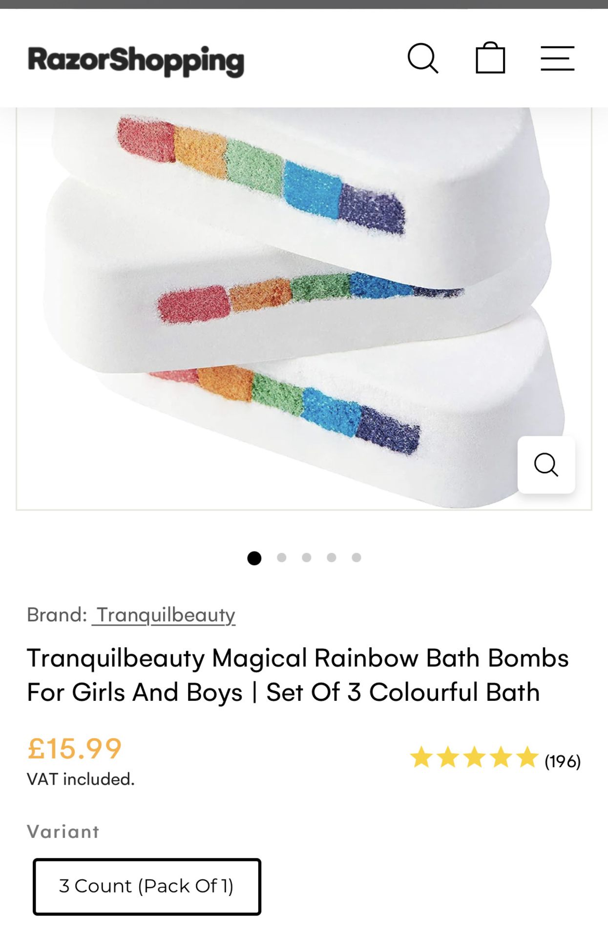 Tranquility Beauty Bath Bomb Trio Set - RRP Â£15.99 ! - Image 2 of 8