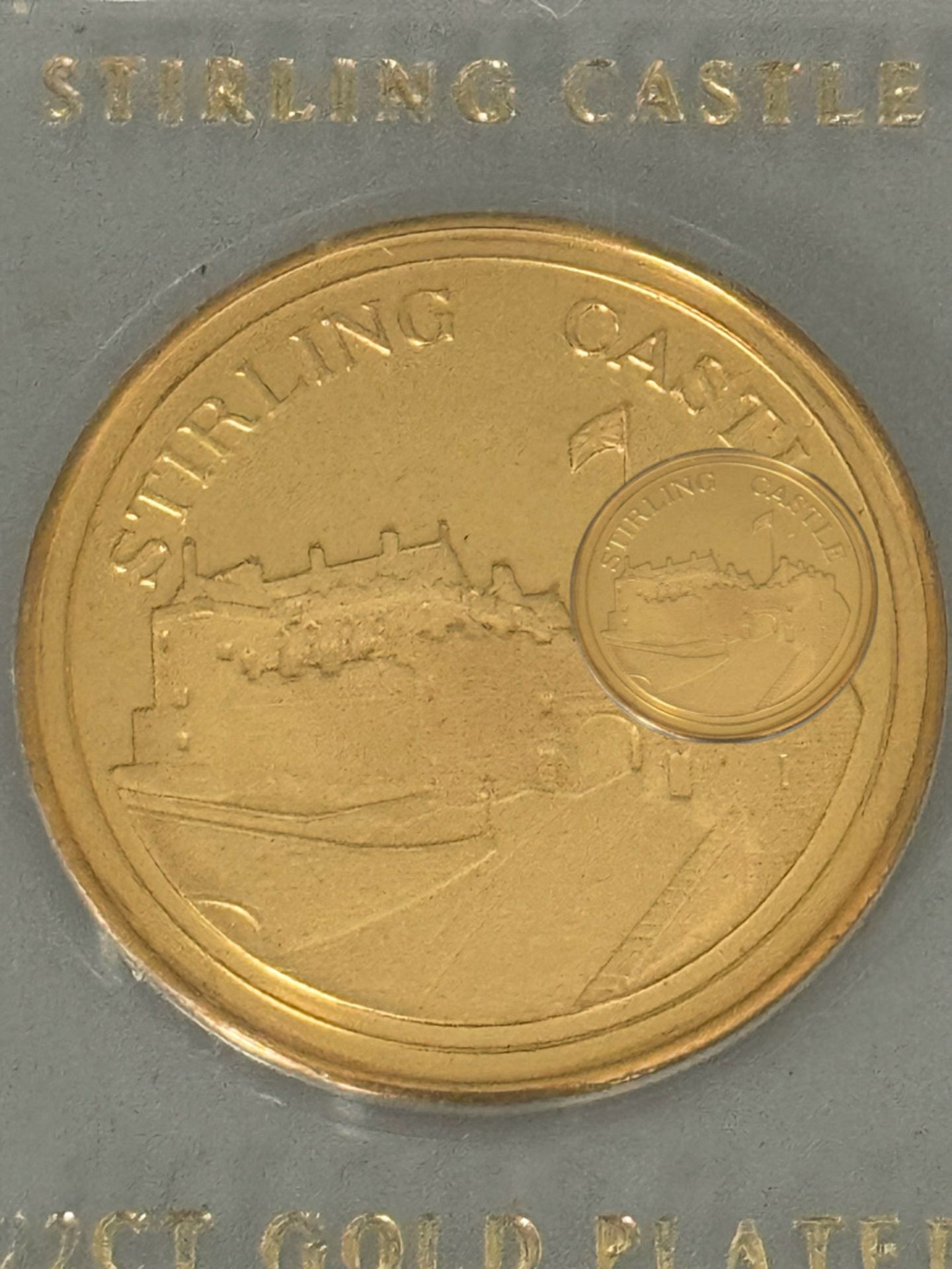 Stirling Castle 22ct Gold Plated Coin / Medal - NO VAT ! - Bild 4 aus 4