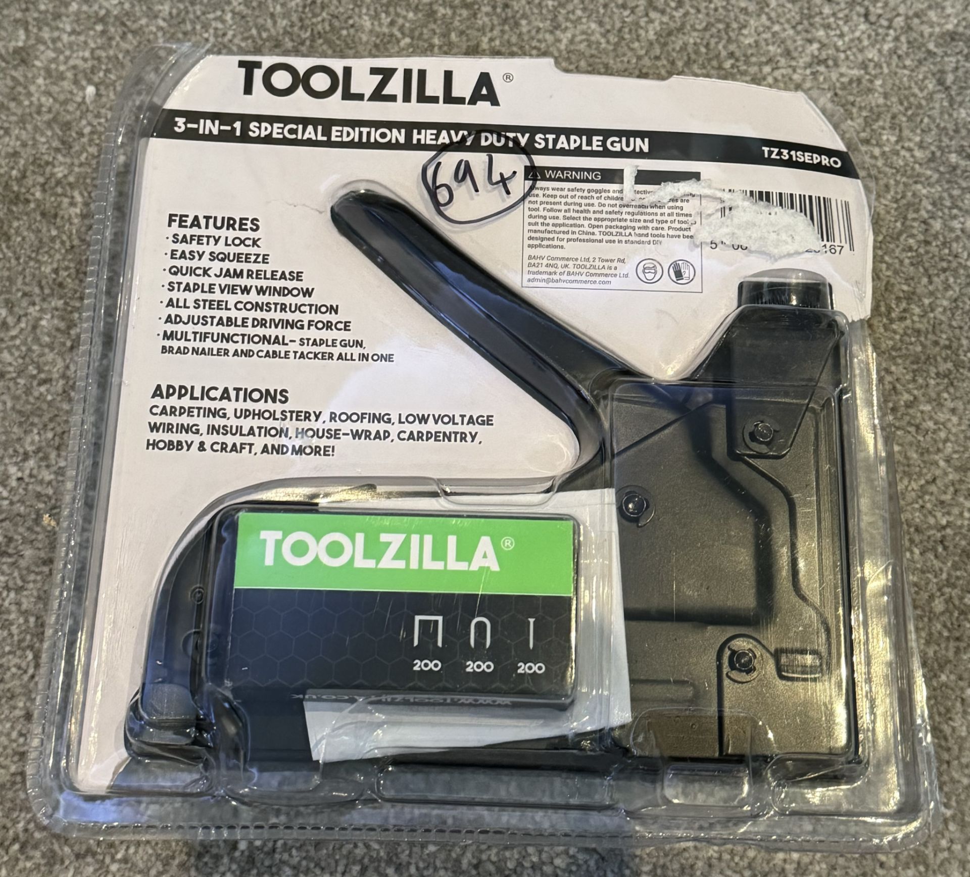 RAW RETURN - Toolzilla 3-in-1 Special Ed Heavy Duty Staple Gun - Image 3 of 3