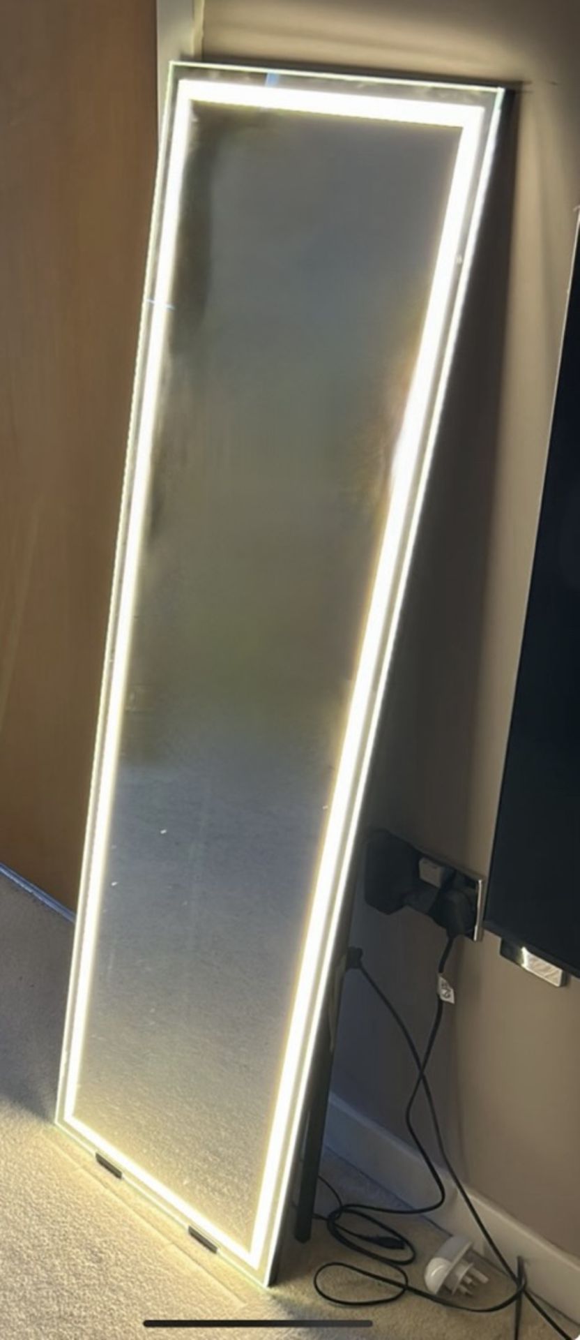 LED Dressing Mirror with Stand - 130x40 cm - Ex-Display (Tested and Working)