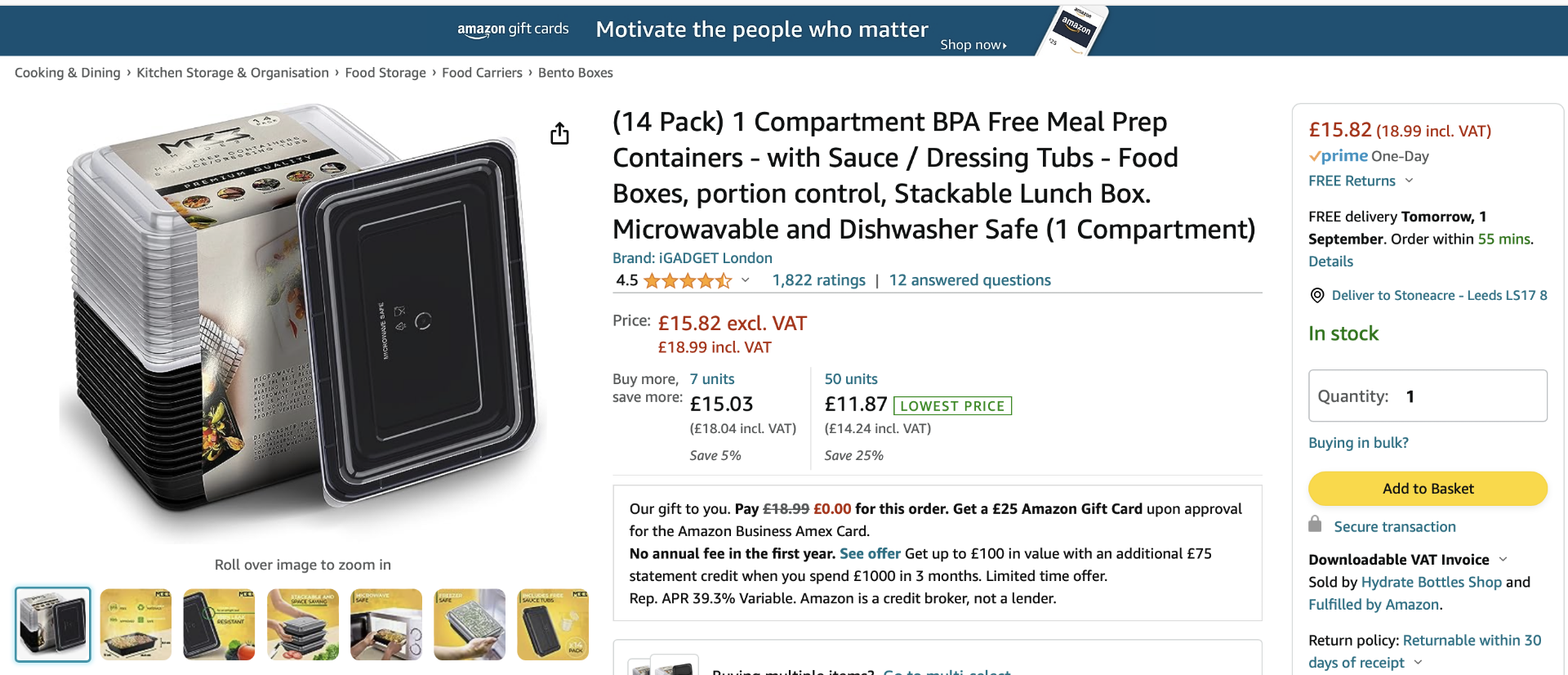 5 x   Mode33 14 x Premium Meal Prep Containers - RRP AMAZ Â£94.95 ! - Image 2 of 10