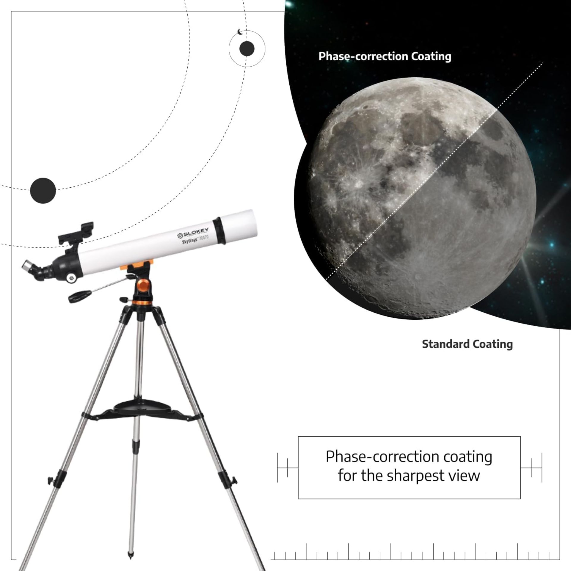 3 x Slokey 70070 SKYWAYS TELESCOPE FOR ASTRONOMY WITH ACCESSORIES (NEW) - AMAZON RRP Â£479.97 ! - Image 8 of 10