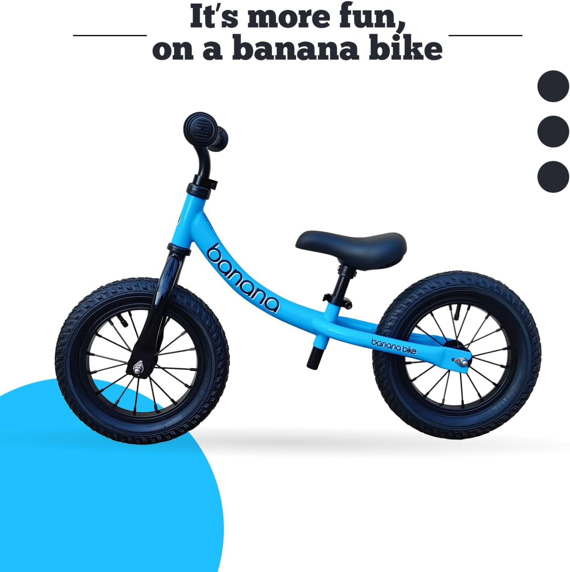 Banana Balance Bike LT Blue - Lightweight Toddler No Pedal Training Bike - (NEW) - AMAZ PRICE Â£50+ - Image 3 of 5