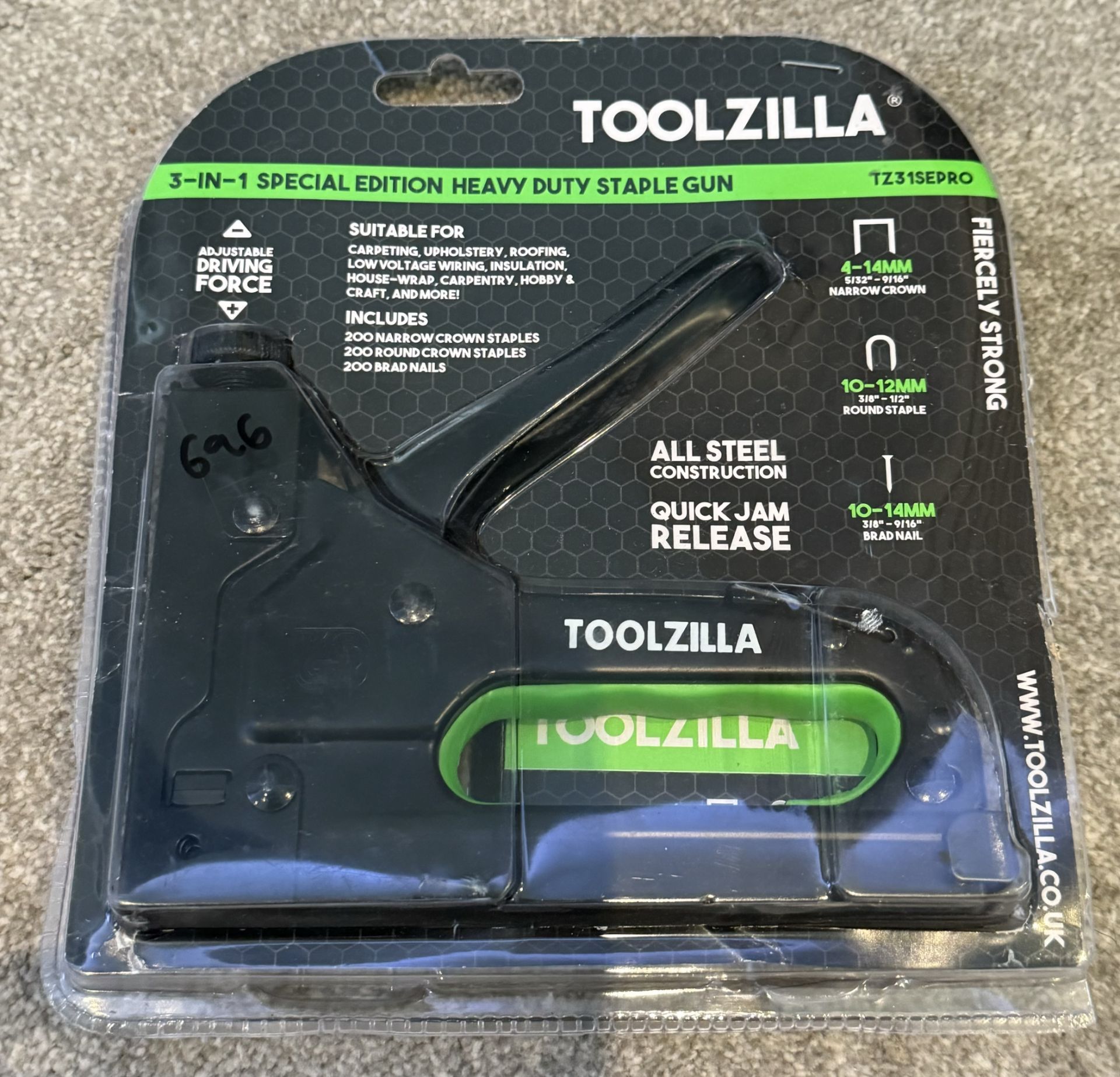 RAW RETURN - Toolzilla 3-in-1 Special Ed Heavy Duty Staple Gun - Image 2 of 3