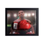EVERLAST FRAMED BOXING GLOVE, HAND SIGNED BY â€˜MIKE TYSONâ€™ WITH COA - NO VAT!