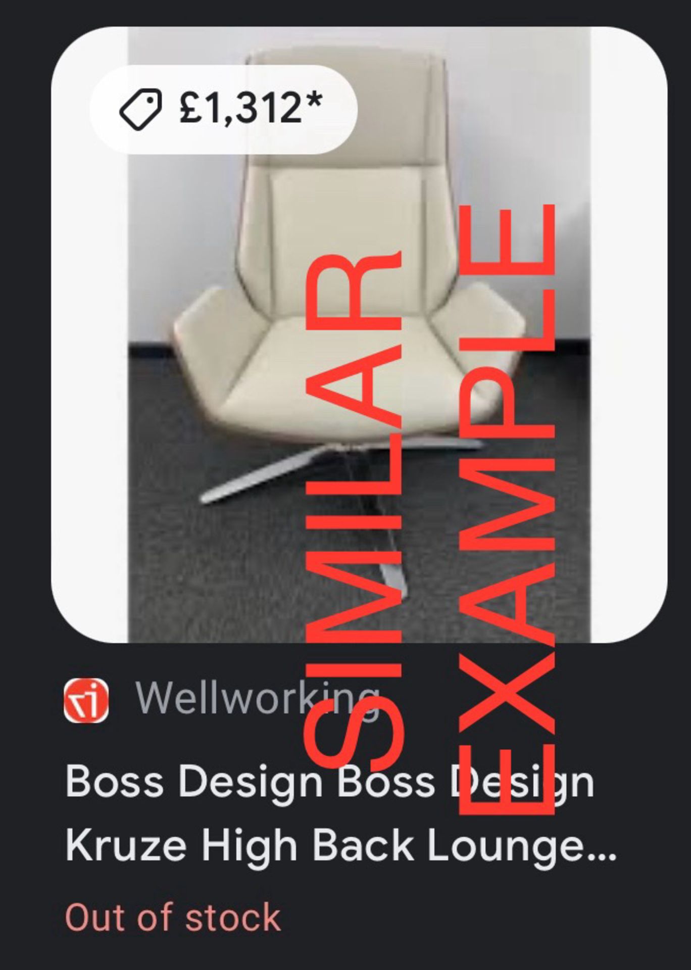 Stunning Designer Boss Design Marnie, High Back Swivel Lounge Chair in Fabric - NO VAT - NEW RRP Â£1 - Image 3 of 4