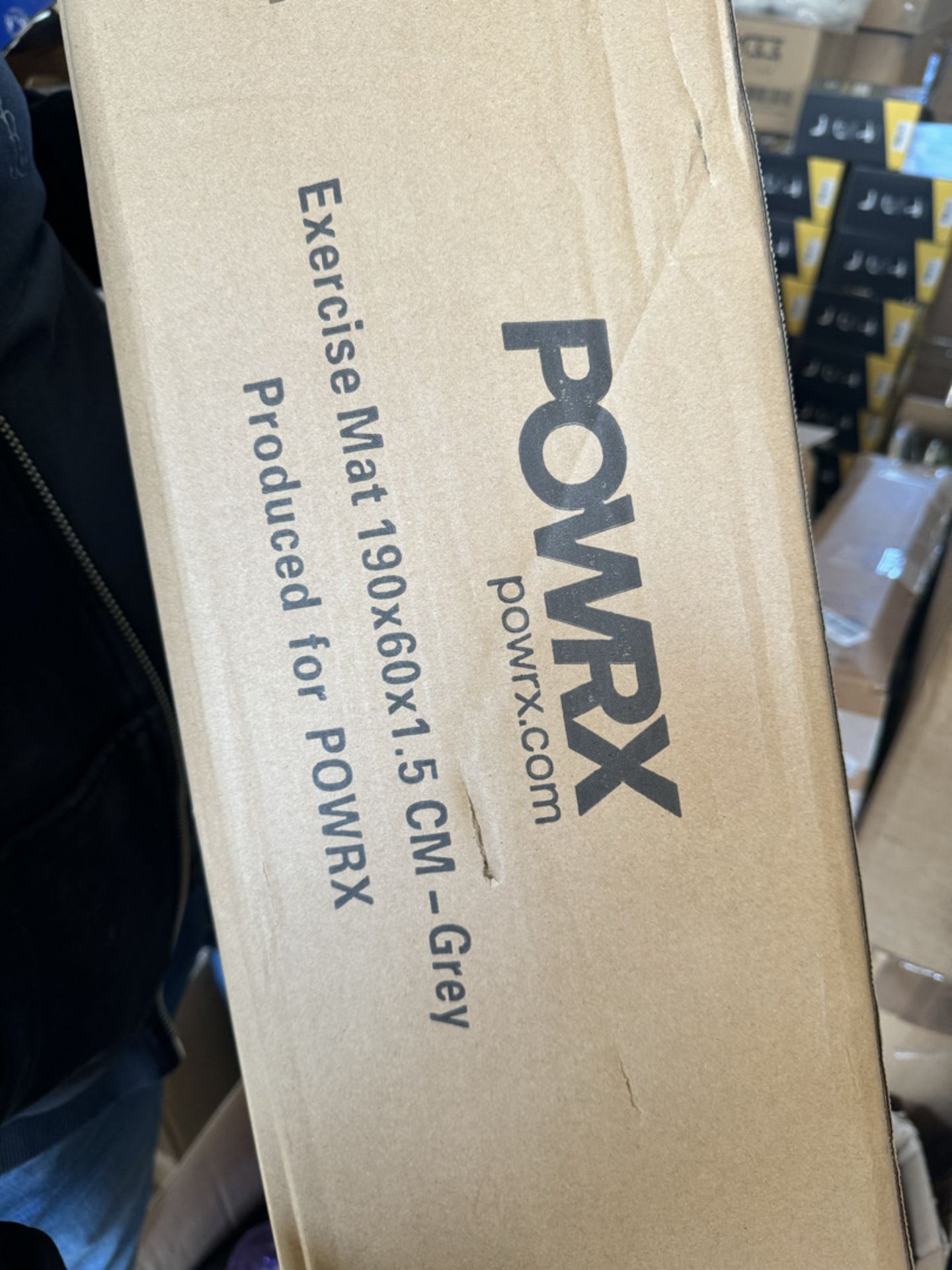 Powrx Exercise Mat 190x60x1.5cm - GREY COLOUR - NEW & BOXED - RRP Â£20+ - Image 2 of 2