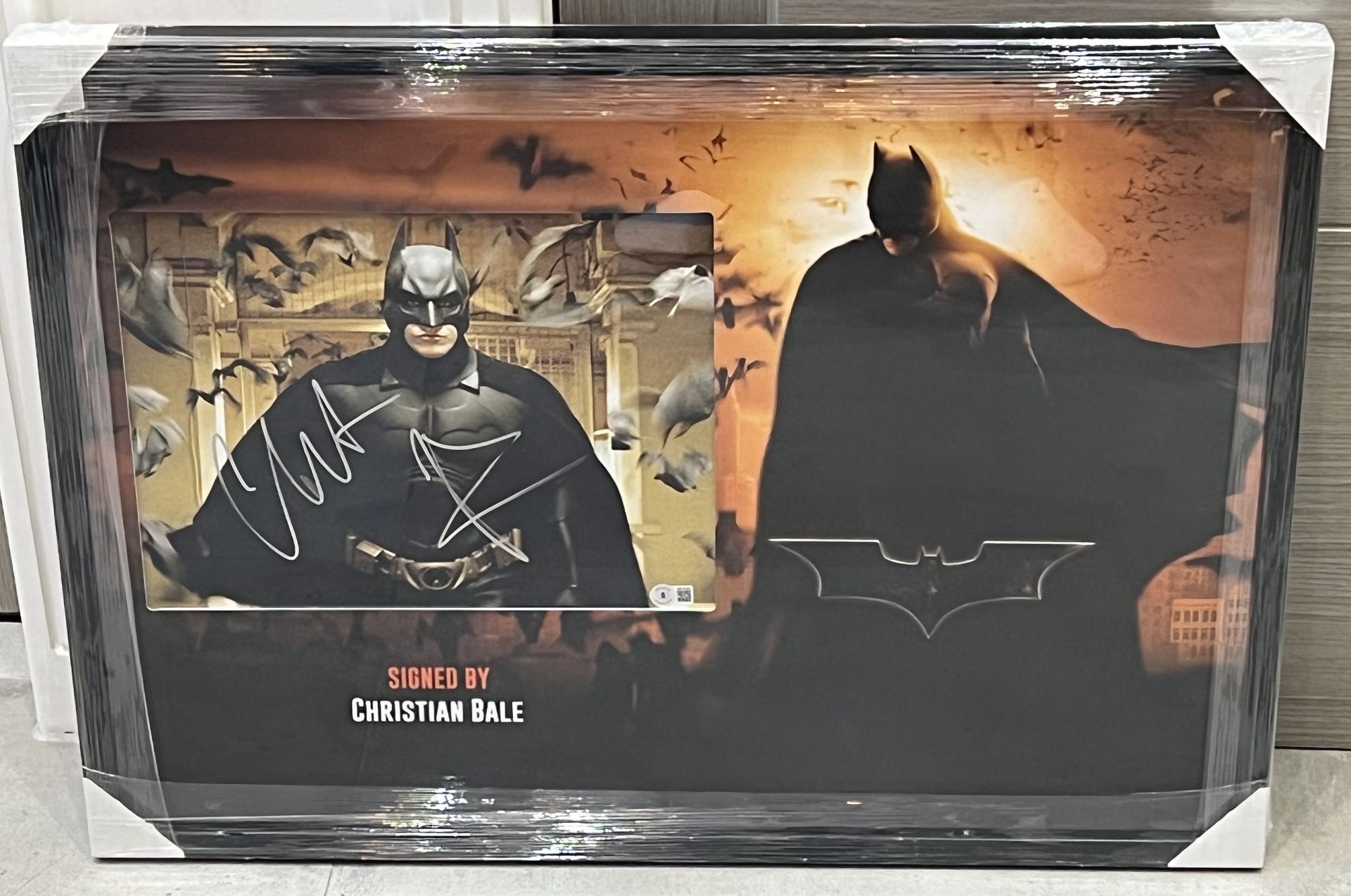 BATMAN PRESENTATION, HAND SIGNED BY â€˜CHRISTIAN BALEâ€™ WITH COA - NO VAT!