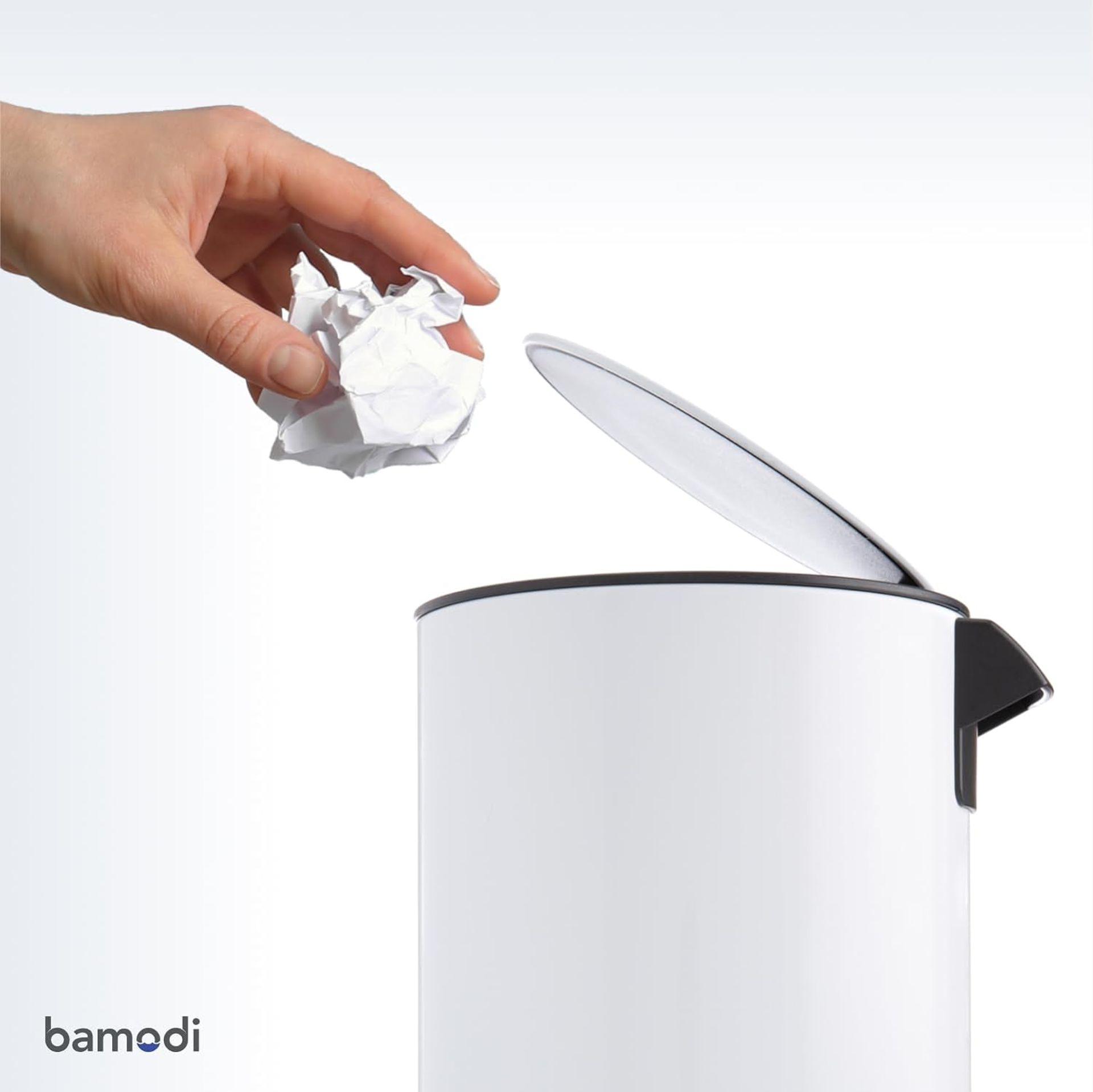 5 x BAMODI Stainless Steel 3L Bathroom Bins - RRP Â£100+! - Image 6 of 12