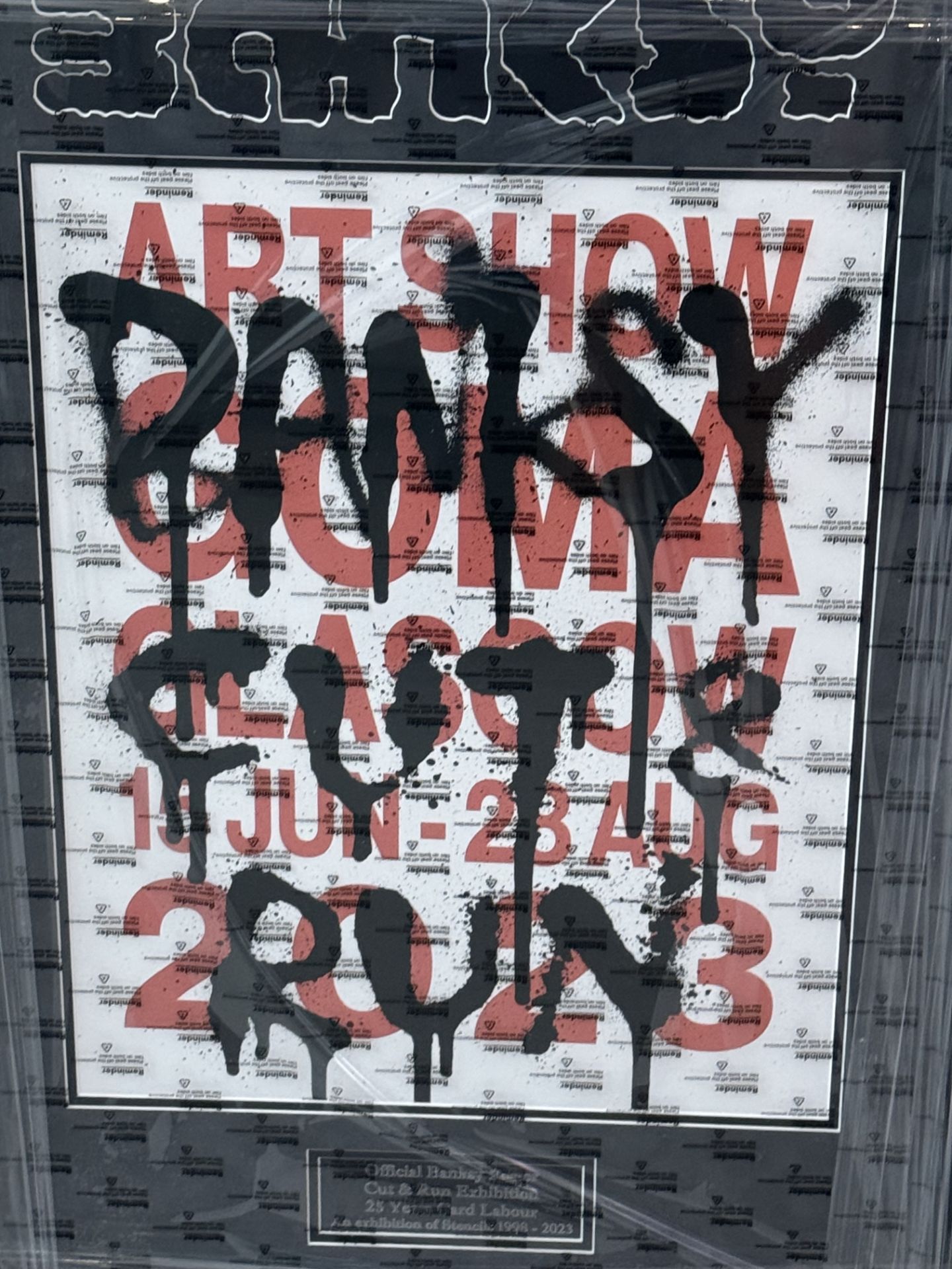 OFFICIAL BANKSY CUT & RUN BEAUTIFULLY FRAMED POSTER (GOMA 2023) WITH COA - NO VAT ! - Image 3 of 5