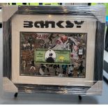 BANKSY FRAMED â€˜DISMALAND NOTEâ€™ ART PIECE WITH ENTRY PROVENANCE - NO VAT!